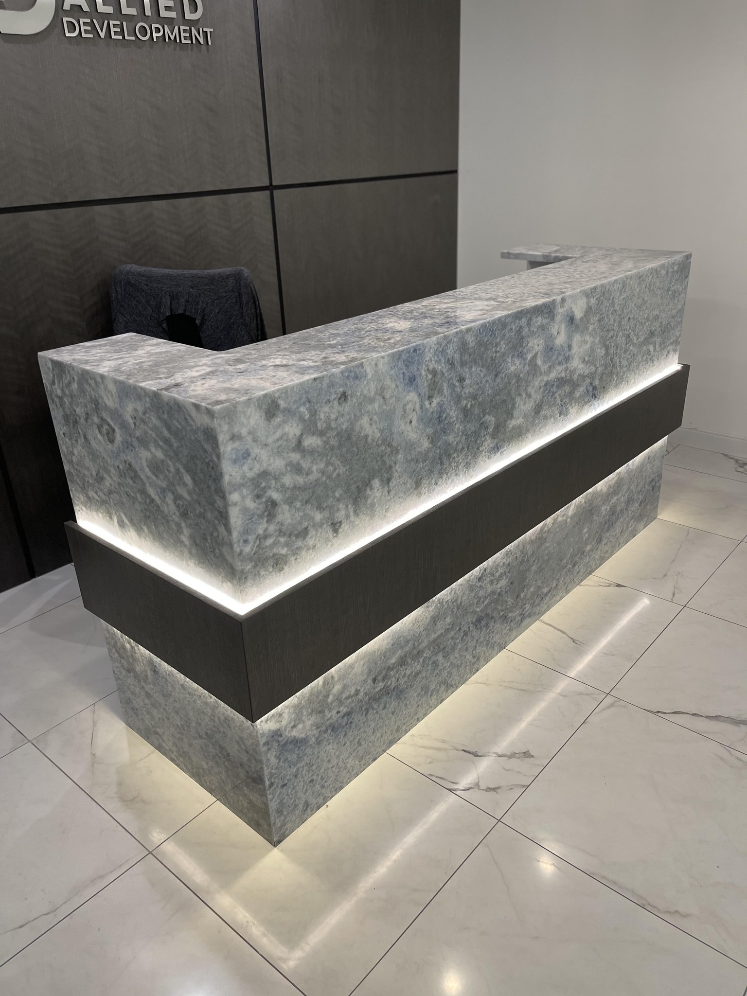 Commercial countertop installation